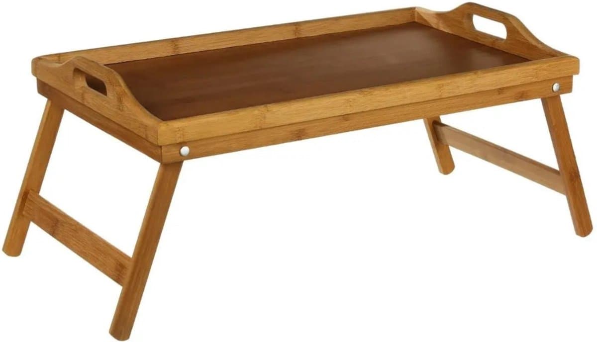 5five Opvouwbare Bedtafel - Bamboe&MDF, 50 x 30 cm, Bruin