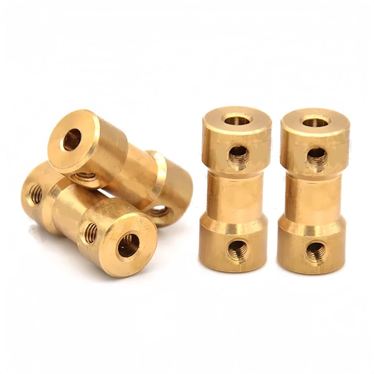 JHUBERS- Stijve Koppeling Slijtvaste Koper - 5mm/5mm Aansluiting - 20mm Lengte - 4 Stuks - Corrosiebestendig - Perfect voor 3D-printer - Askoppeling