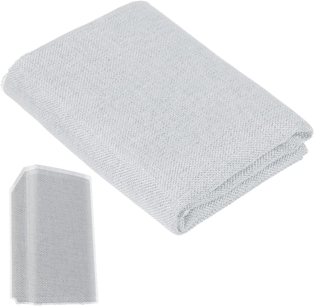 Luidsprekerdoek - Mesh stof - Akoestische bescherming - Stof- en vuilafstotend - 145 x 50 cm - Lichtgrijs
