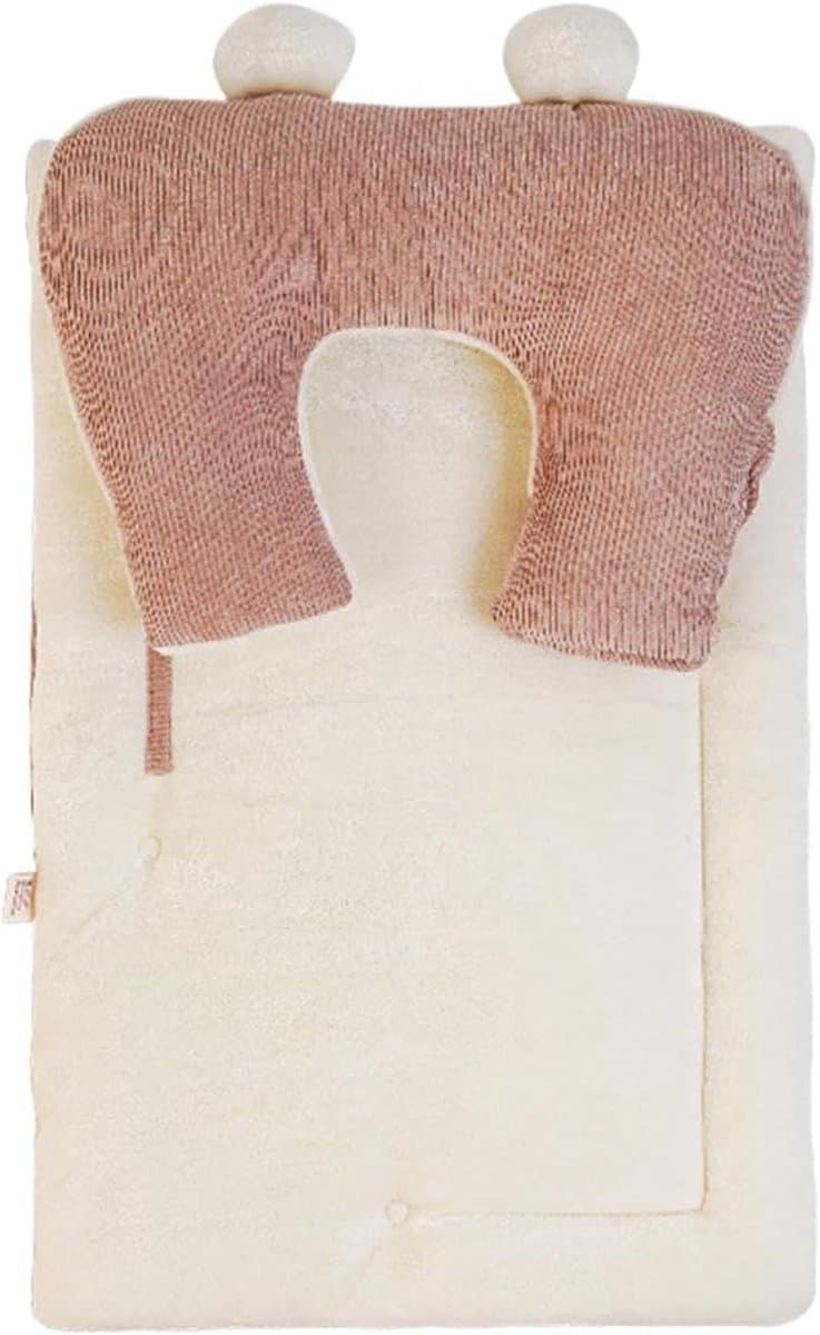 Huisdier Slaapmat - Kussen Hond Kat - Comfortabel Rusten - Inclusief Extra Kussen - 65 x 40 cm - Roze