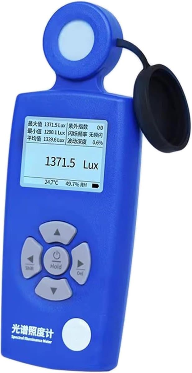 Digitale lichtmeter - Lux meter - Planten groei meten - Uitgebreide lichtanalyse - 1.000.000 Lux - Zwart