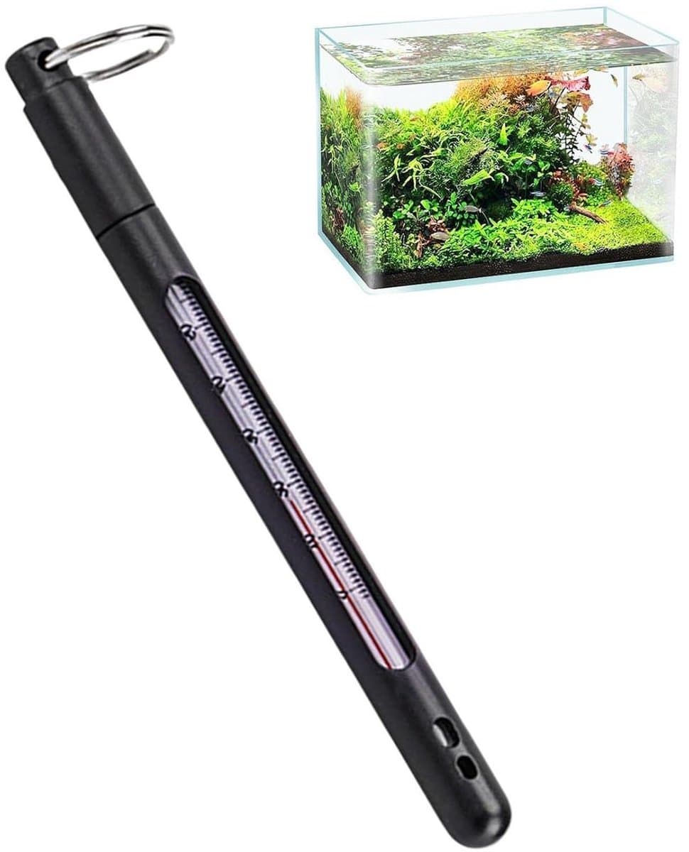 Watertemperatuurmeter Visserij - Aquarium Thermometer - Viscondities Monitoren - Snel en Precisie Detectie - 15 cm - Zwart