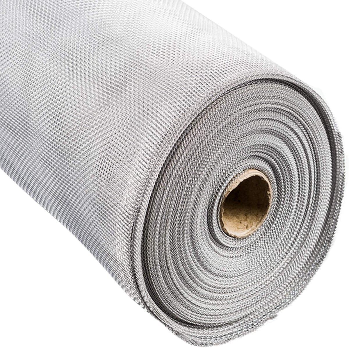 Vliegengaas Roestvrij Staal - Insectengaas Metalen Net - Ongedierte Weren - Roestvast V4A Staal - 300x150 cm - Zilverkleurig