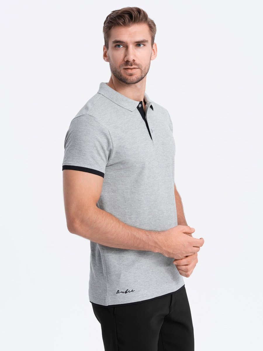 Ombre - Krusty - Poloshirt Heren - Korte Mouw - Grijs