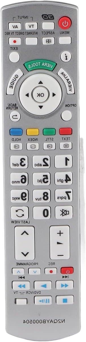 Afstandsbediening voor televisie - Zwart kunststof - Universele afstandsbediening met zoekfunctie - Compatibel met diverse TV modellen