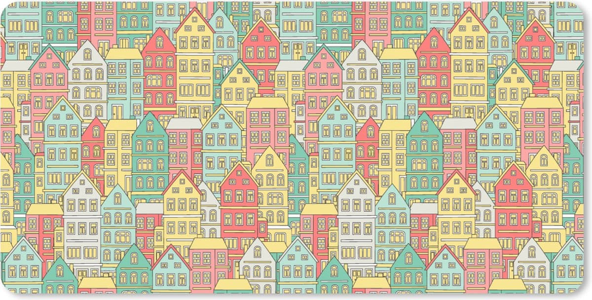 Muismat XXL 90x45 cm - Bureau onderlegger - Bureau mat Huis - Patronen - Pastel - Bureaumat - Gaming mousepad xl - Bureaulegger groot - Computer deskmat