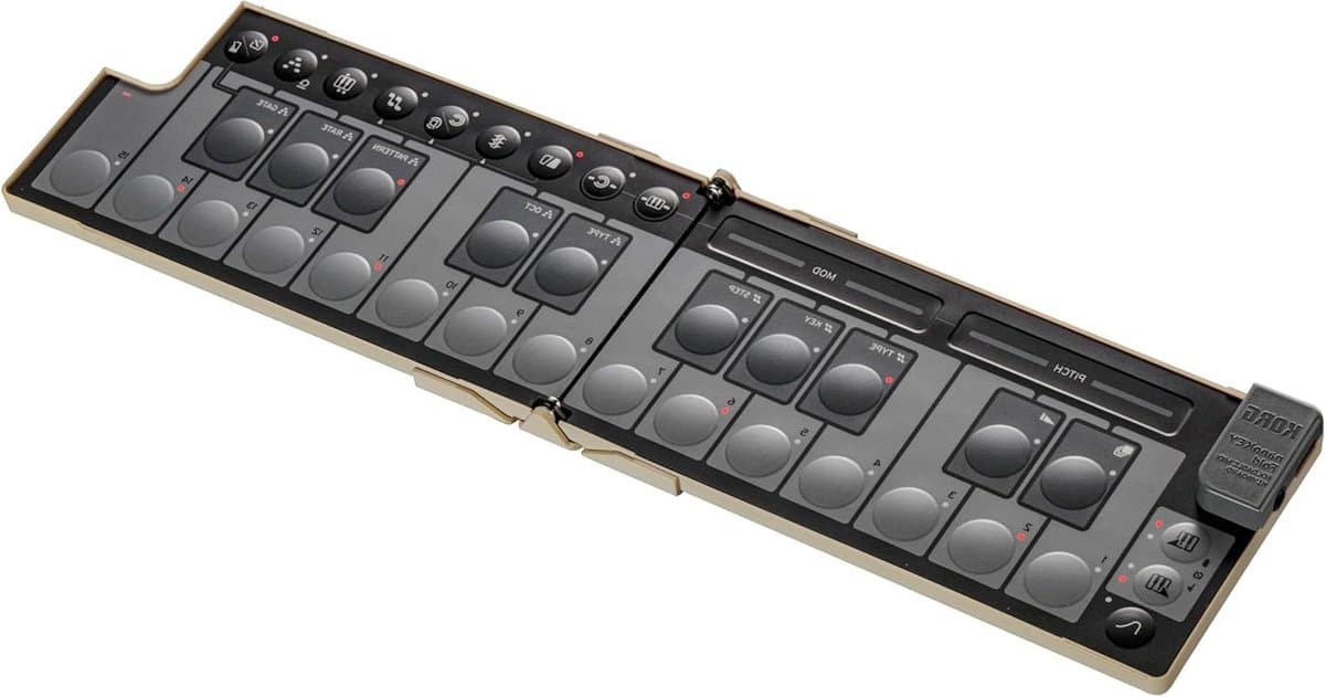 Opvouwbaar MIDI Keyboard - Draagbare Controller - Muziek Maken - 25 Toetsen Arpeggiator - Compact Formaat - Zandbeige