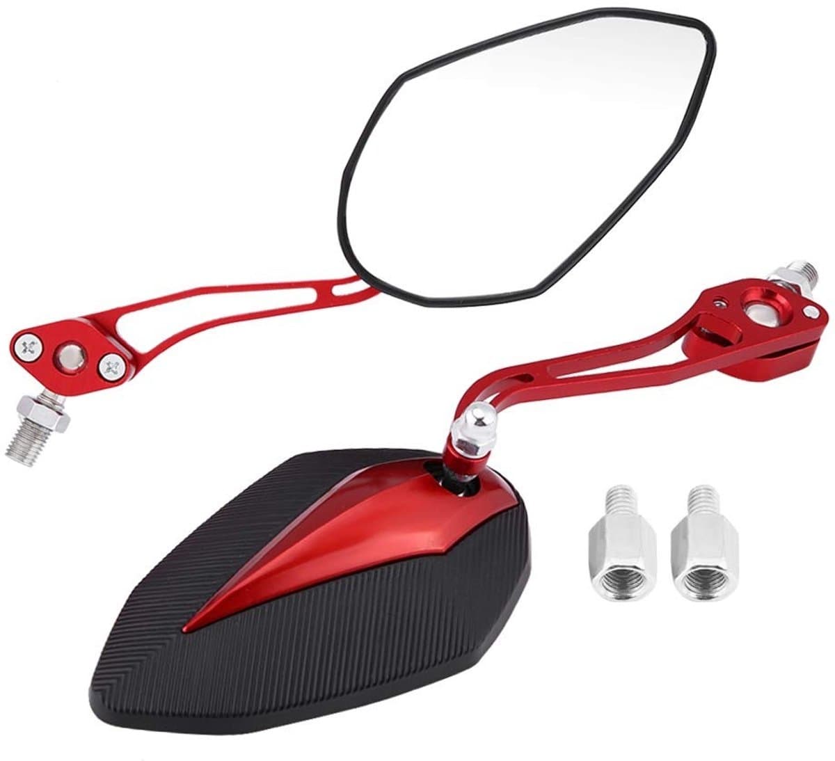 Dailygoods- Achteruitkijkspiegel Ultrahelder - Motorfiets/Scooter - Instelbare Kijkhoek - Schokbestendig - Duurzaam - Luxe Afwerking - Motorfiets Spiegels