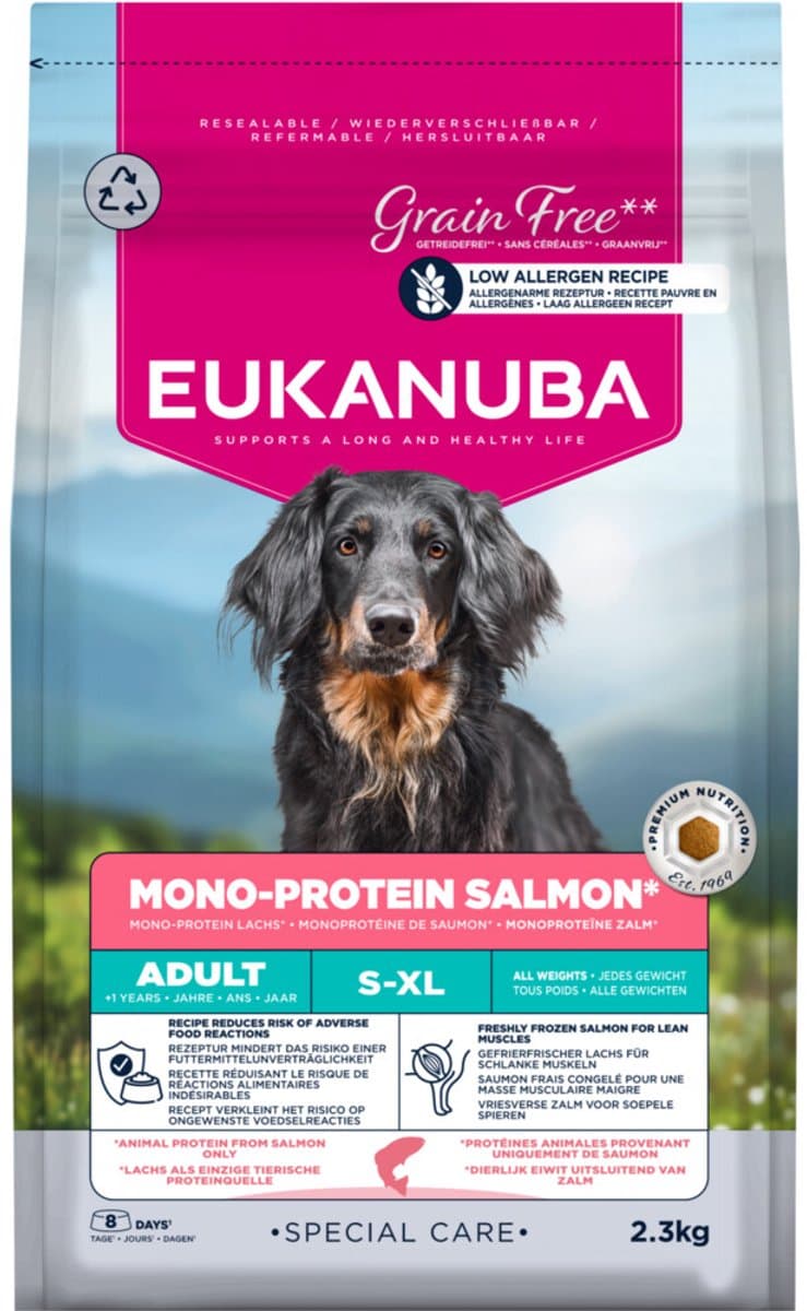 Eukanuba Hondenvoer Droog Special Care Adult Mono-Protein Zalm - 2,3 kg