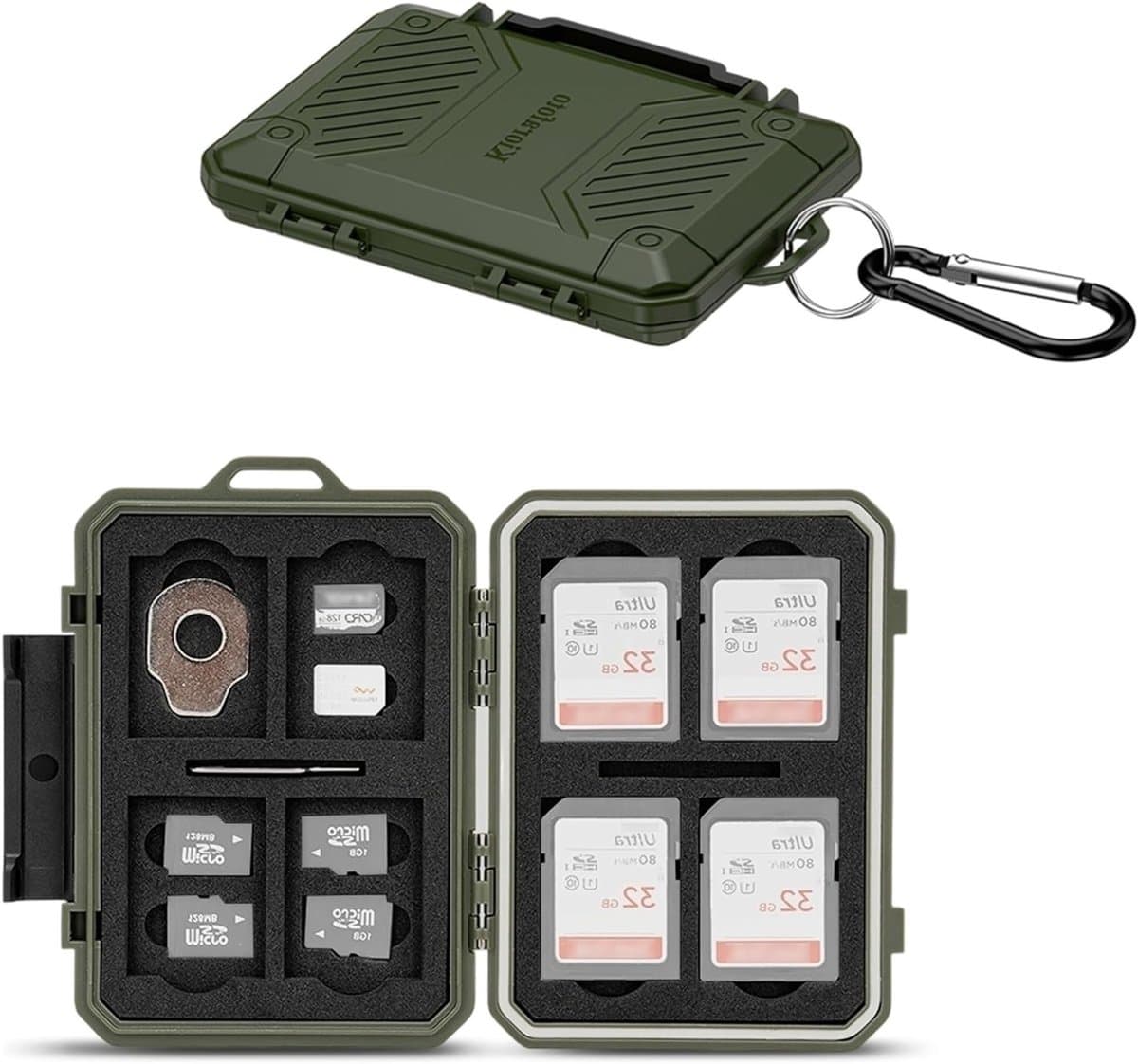 Georganiseerde Opbergdoos voor 12 SD Kaarten en 12 Micro SD Kaarten - Duurzaam en Compact Design