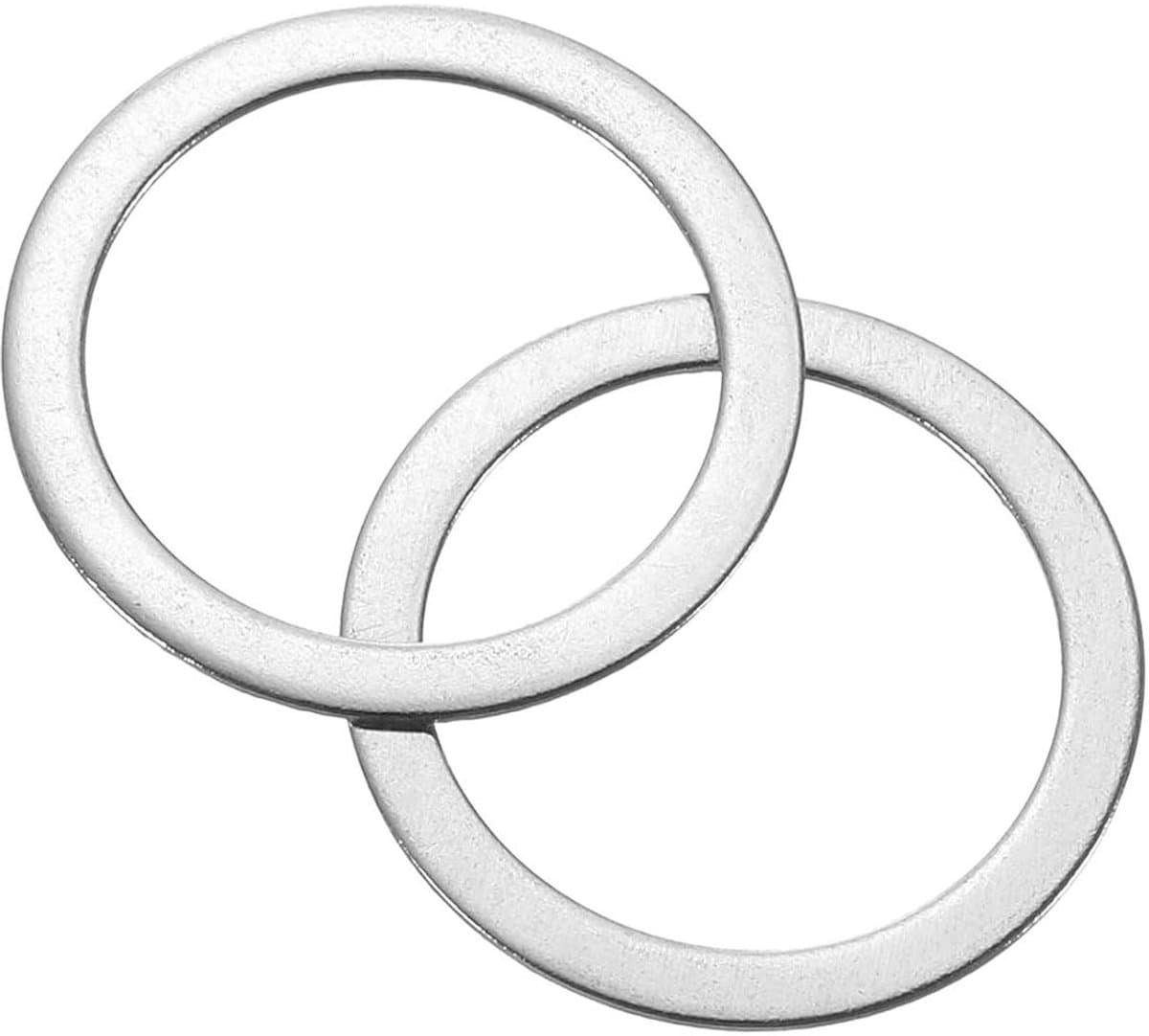 Platte Sluitringen - Ring Set - Bevestigen en Afdichten - Roestvrij Staal - 60 Stuks M16 - Zilverkleurig