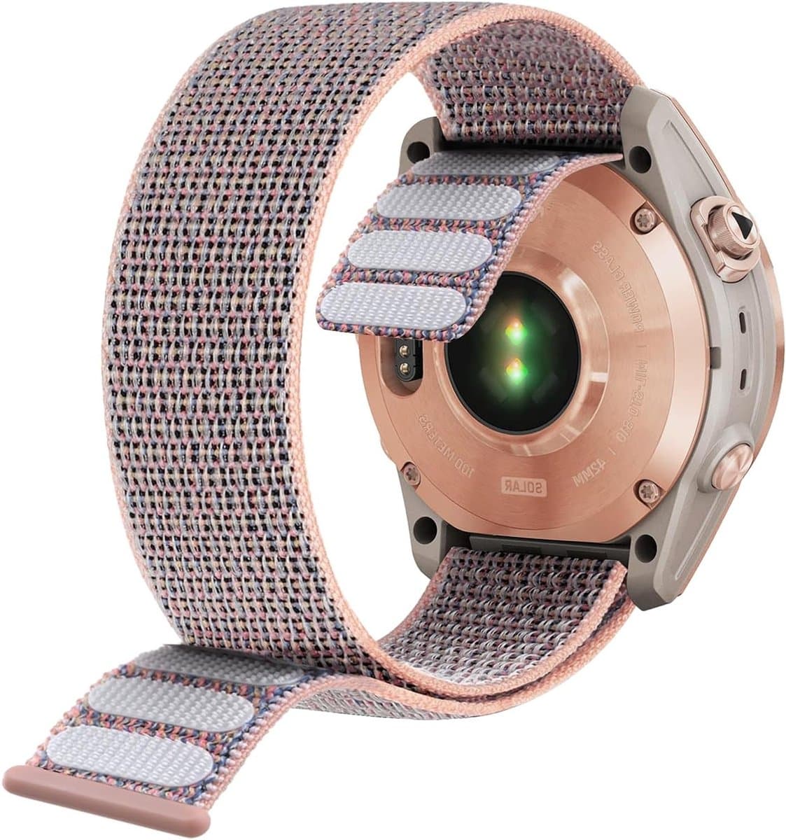 Nylon Horlogeband met Haak en Lussysteem voor Garmin Fenix 7S, 6S, 5S en Instinct 2S - 20mm Sneldrogende en Ultra Lichte Sportband voor Actieve Gebruik