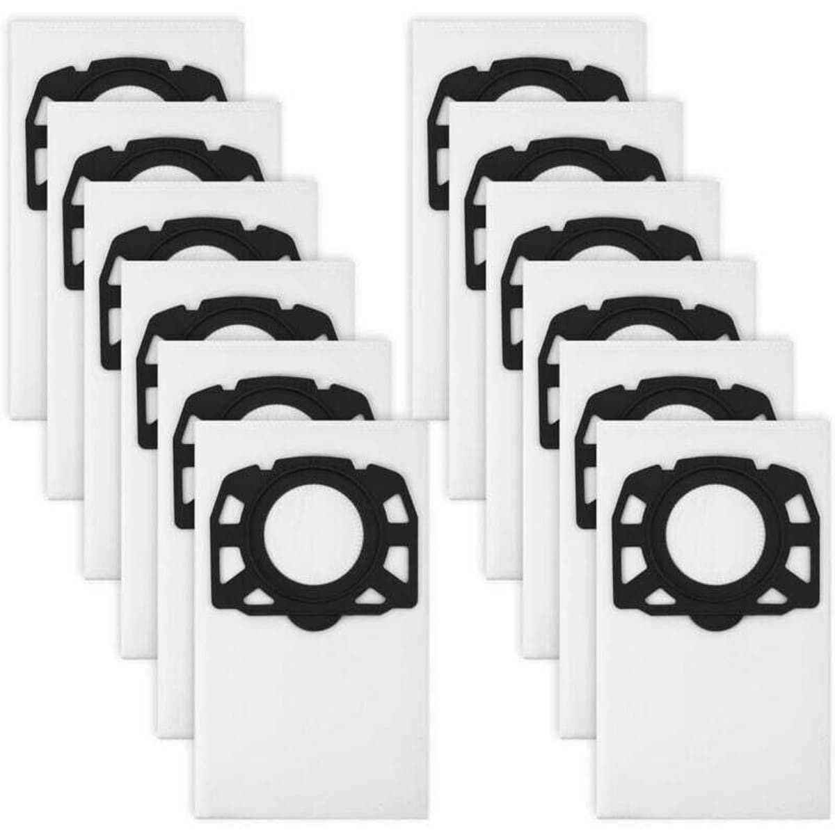 12 stofzuigerzakken voor Geschikt voor WD4 WD5 WD6 WD5 P WD6 P MV4 MV5 MV6, non-woven filterzakken 487, filterzakken voor Geschikt voor nat- en droogzuigers, Kärcher 2.863-006.0