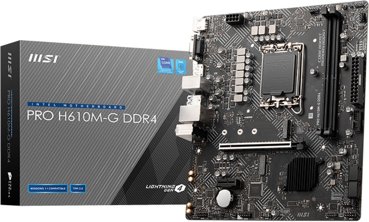 MSI PRO H610M-G DDR4 moederbord Intel H610 LGA 1700 micro ATX