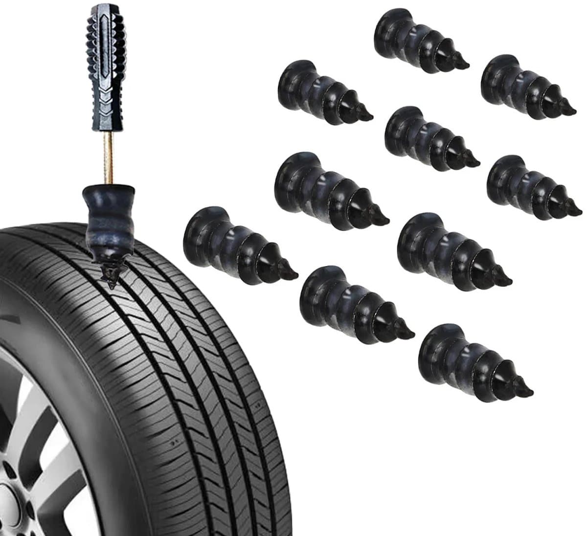 Han‑Bar® Autoband Reparatie - 21-delige Vacuüm - Rubber - Nagelset – Universeel - Tubeless Reparatiekit