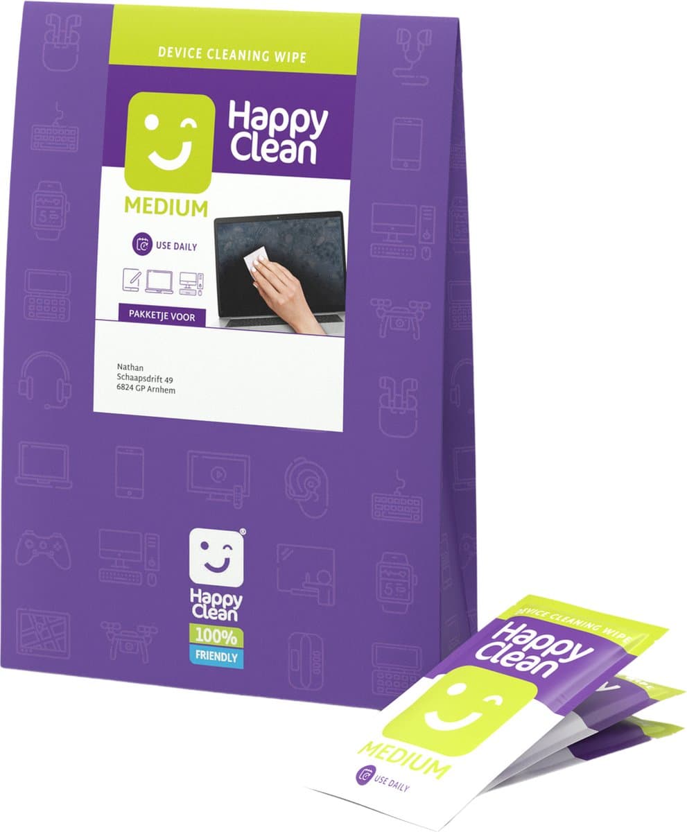 Happy Clean Reinigingsdoekjes - 30 Stuks - Voor Computerscherm, Laptop en Toetsenbord