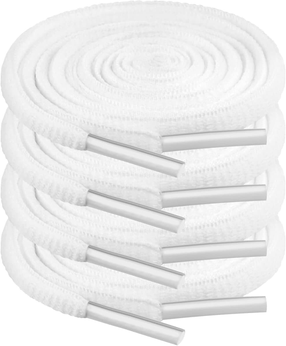 Veters, zwart, 2 paar veters, 120 cm [6 mm breed], scheurvaste veters, platte werkschoenen, wandelschoenen, sportschoenen, loopschoenen, gymschoenen
