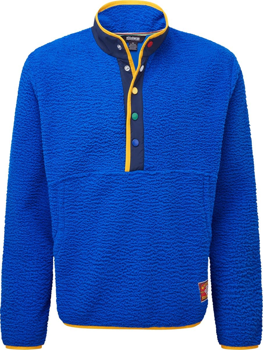 Sherpa Adventure Gear Tarcho Kwart Drukknoop Pullover - Levendig Blauw