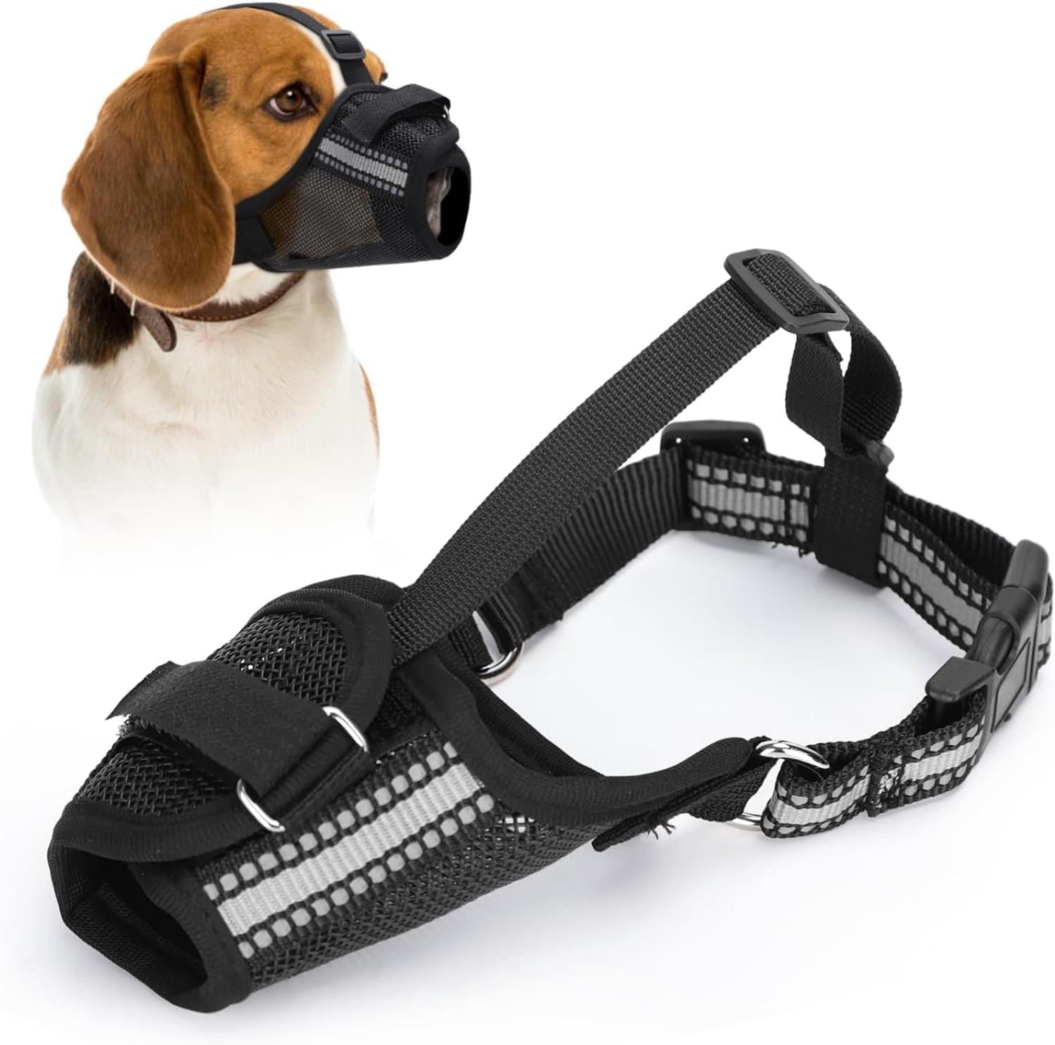 Nobleza Hondentuig Zacht Ademend Mesh Muzzle Verstelbaar - Maat M