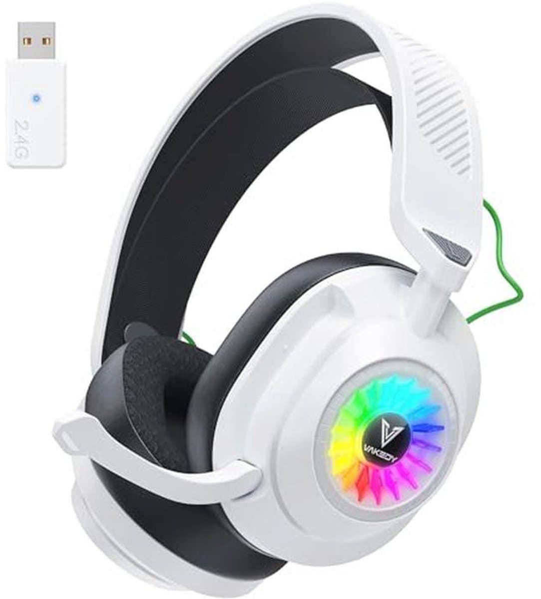 Gaming Headset Wireless voor PS5, PC, PS4, Mac, Switch - 2,4 GHz USB en Bluetooth met Microfoon