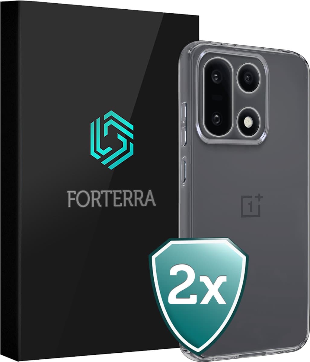 Hoesje 2 Stuks - Geschikt voor OnePlus 15 - Sterk & Shockproof - Back Cover - Case Siliconen - Telefoon Hoes - Transparant