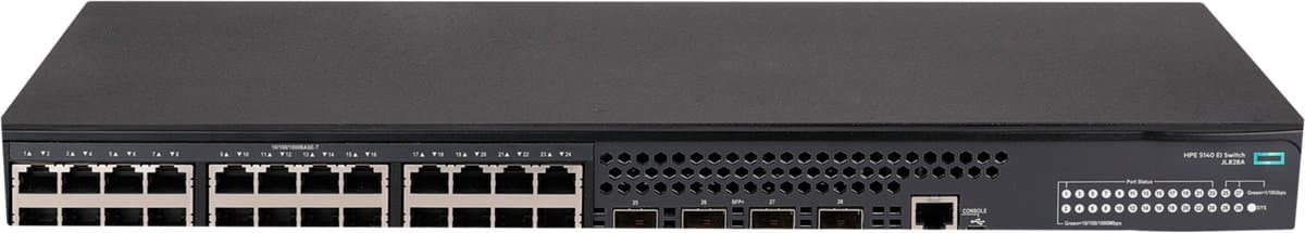 Hewlett Packard Enterprise FlexNetwork 5140 24G 4SFP+ EI Managed L3 Gigabit Ethernet (10/100/1000) 1U
