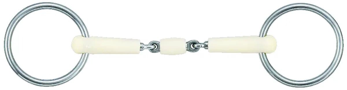 2-rings paardenbit met afdichting Soyo Happy Mouth Bradoon
