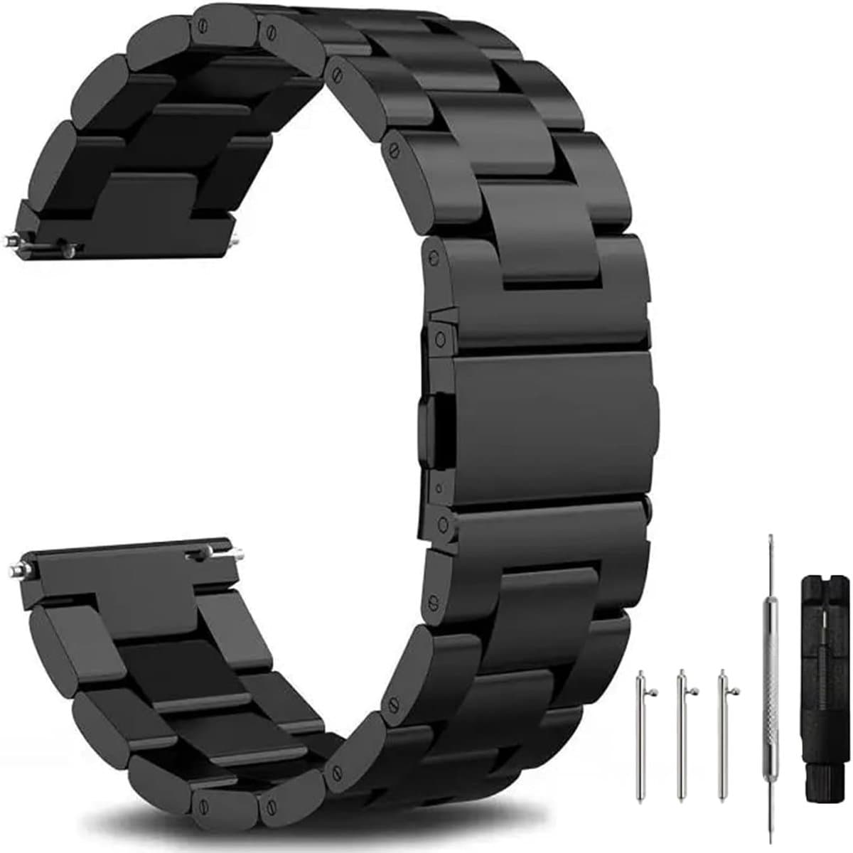 Smartwatchband Metalen 16mm 18mm 20mm 22mm 24mm - Rvs Geborsteld - Voor Mannen en Vrouwen - Stijlvolle Look SnelShoppen