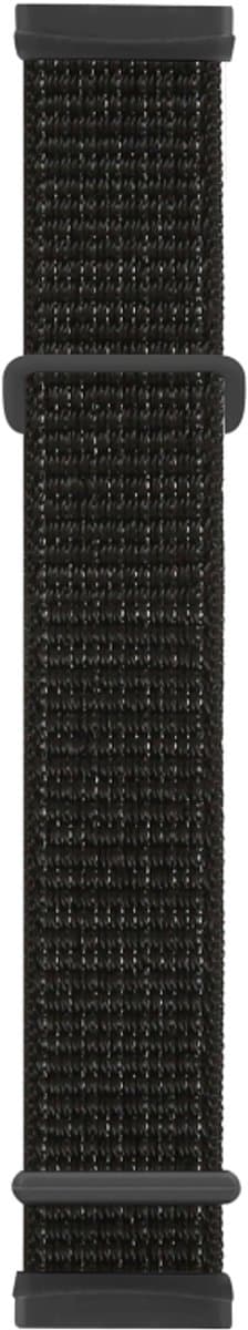 Voor Fitbit Versa 3 Nylon rubberen gesp horlogeband (reflecterend zwart)