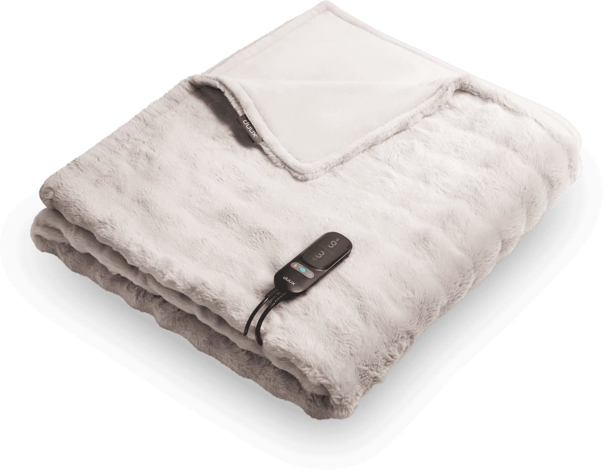 Duux Yentl Bubble Elektrisch Warmtedeken 200x200 cm – 9 standen – Grijs