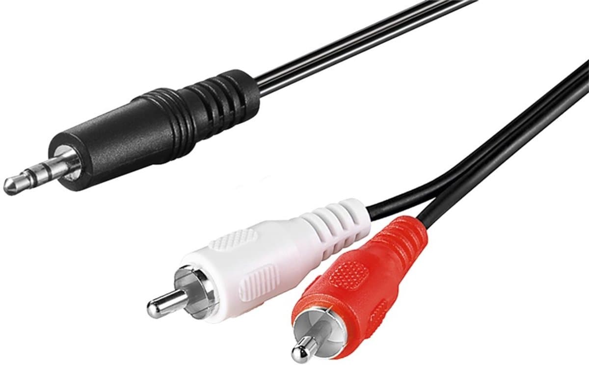 Goobay Audio Cable AUX Adapter, 3.5 mm Male to Stereo RCA Male, CU 1.5 m