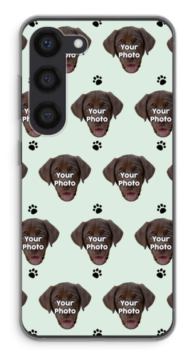 Gepersonaliseerd - Case Company® - Hoesje geschikt voor Samsung Galaxy S23 hoesje - Gepersonaliseerd gezicht - Kat of Hond - Soft Cover Telefoonhoesje - Bescherming aan alle Kanten en Schermrand