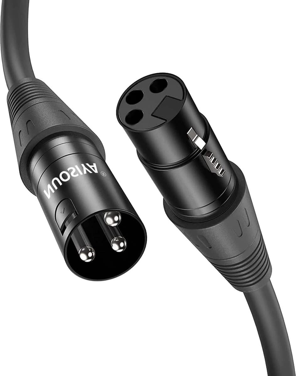 Balanced Microphone XLR Male to Female Extension Cable - 3M XLR Cable 2 Pack 10ft - Studio Recorder Mixer Speaker System