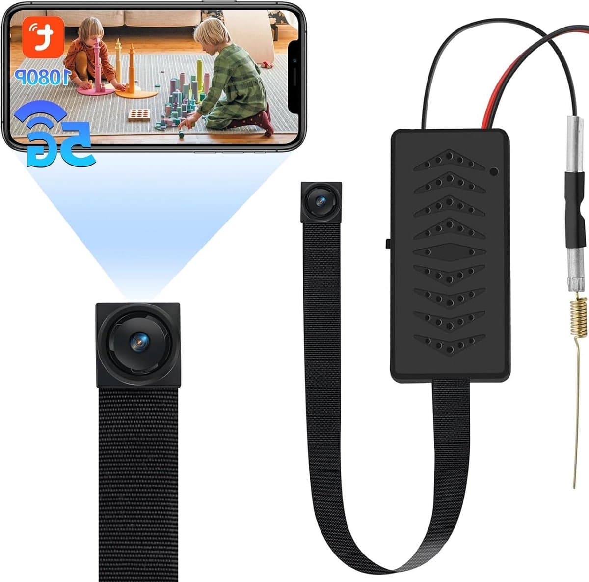 Verborgen Camera 5G Mini Draadloze Spy Camera 1080P DIY Micro Remote Spy Camera Discrete Bewegingsdetector Controle APP met WiFi