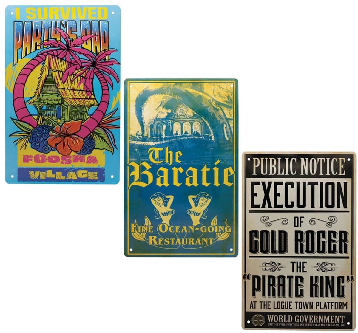 FaNaTtik One Piece Tin Signs 3 Pack Tin signs