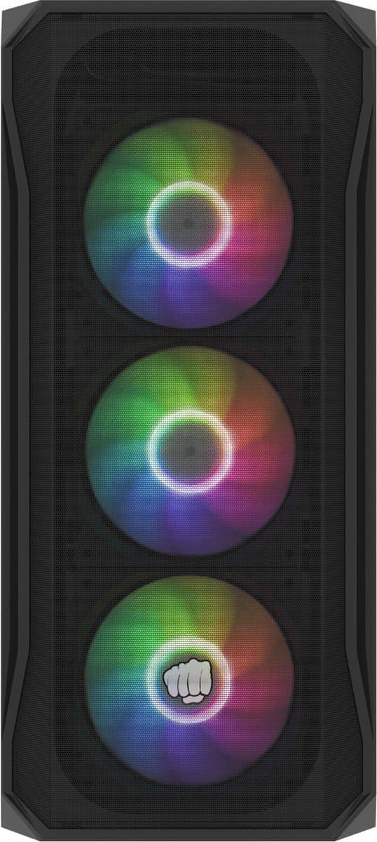 Fury Shobo SH4F RGB - Midi Tower Behuizing - Zwart - RGB Verlichting - Mini-ITX Compatibel - USB 3.2 Gen 1 & 2.0