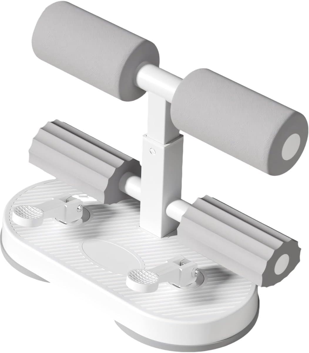 Buiktrainer - Sit Up Tool - Fitness Thuis - Antislip Grip - 25x12cm Basis - Grijs