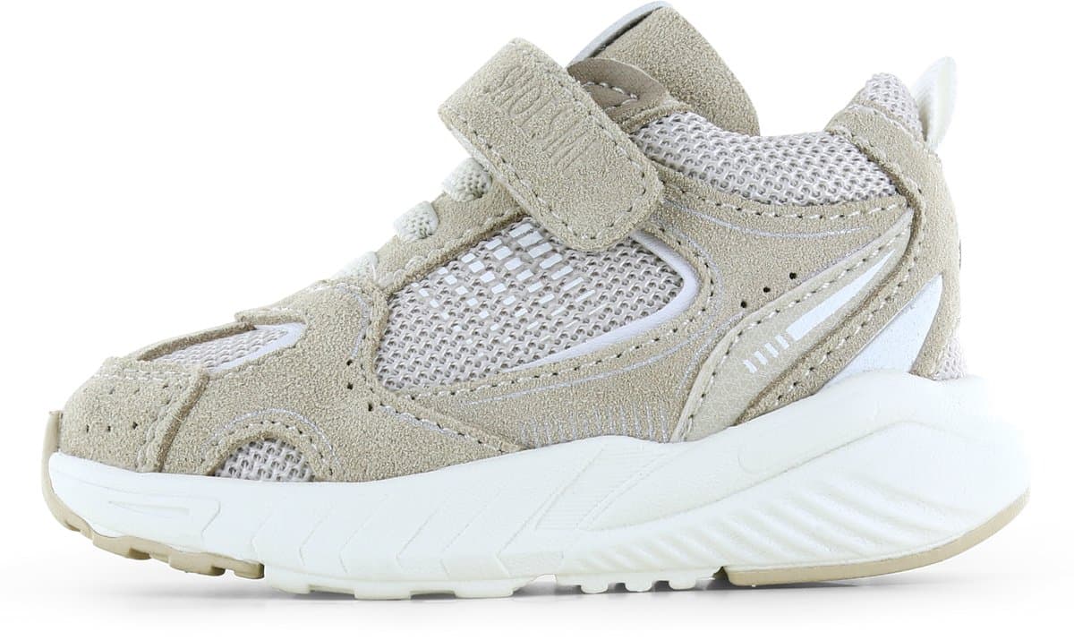 Shoesme Beige Sneakertje - Sneakers Kinderen - Unisex - BEIGE - Suède- Maat 21