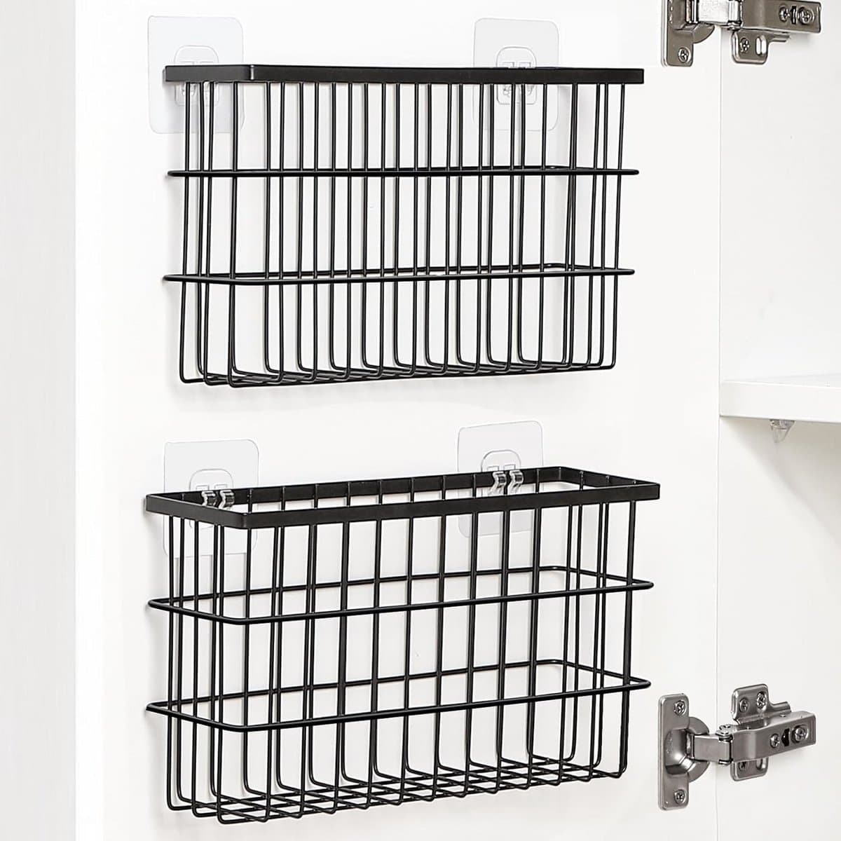 Zelfklevende Opbergmand voor Kastdeur - Organizer voor Keuken, Badkamer en Koelkast - 2 Stuks