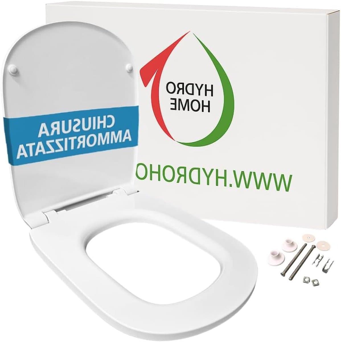 Toiletbril Duroplast - WC-bril deksel - Eenvoudige reiniging - Softclose en snelsluiting - 43.5x36.5cm - Wit