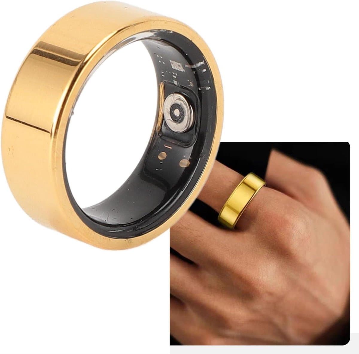 Slimme Ring - Activiteit Tracker - Gezondheid Monitoren - IP67 Waterdicht - 9 Maten - Goud