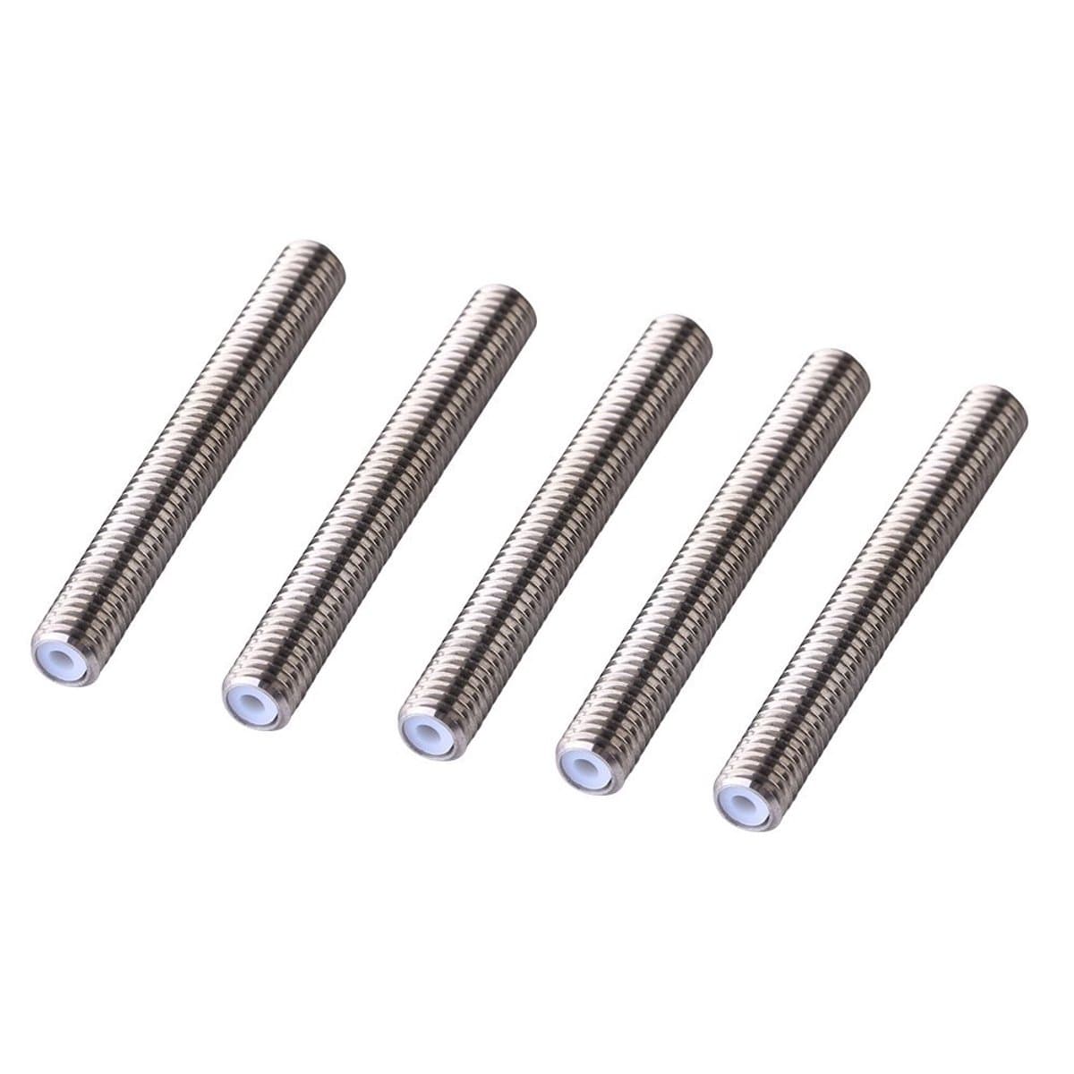 Dailygoody - 5Pcs Teflon Throat Tube - 3D Printer onderdelen - M6 x 50mm - 1.75mm filament - Hoogwaardige nozzles - Geschikt voor MK8