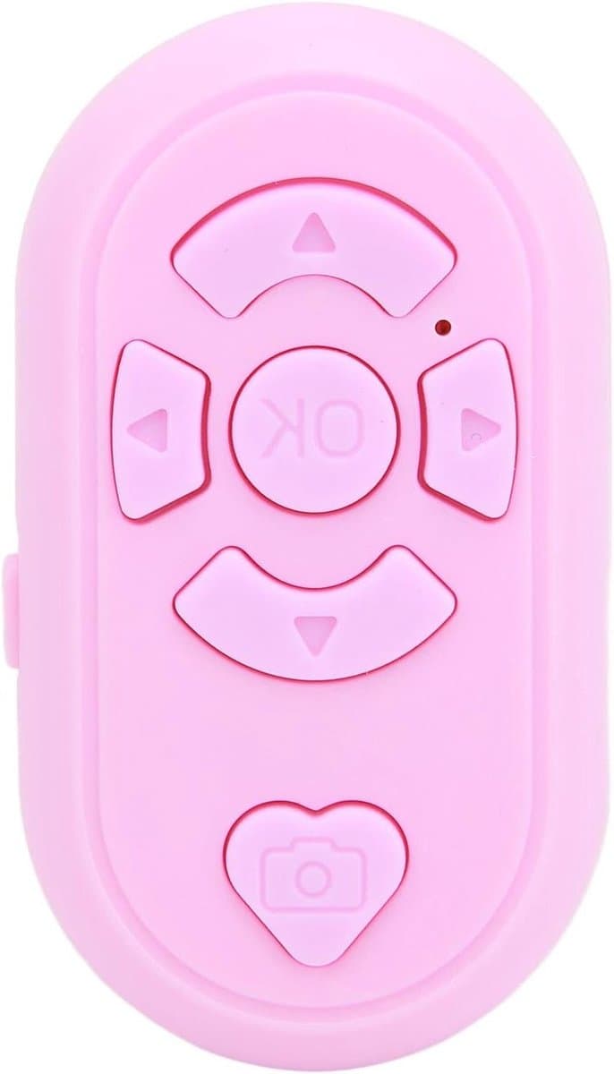 Bluetooth Afstandsbediening voor Foto's en Video's, Pagina Omzetter voor Lezen, Geschikt voor iOS en Android Tablets en Telefoons (Roze)