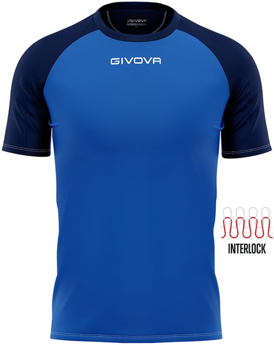 Sportshirt Givova Capo Royal-navy Blauw - 3XL