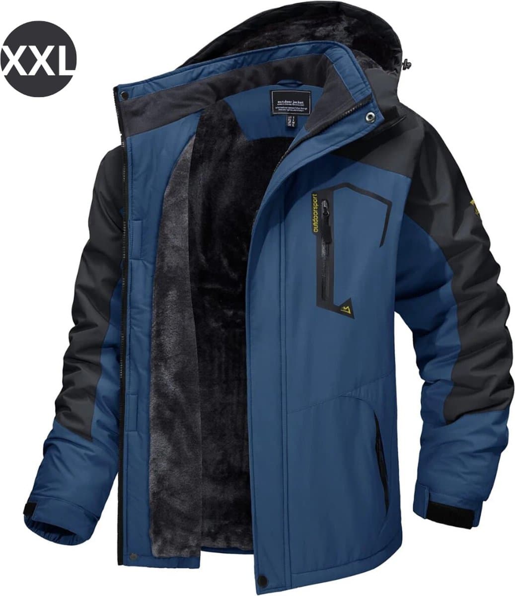 Livano Winterjas Voor Heren - Parka - Winter - Jas - Volwassen - Blauw - Maat XXL