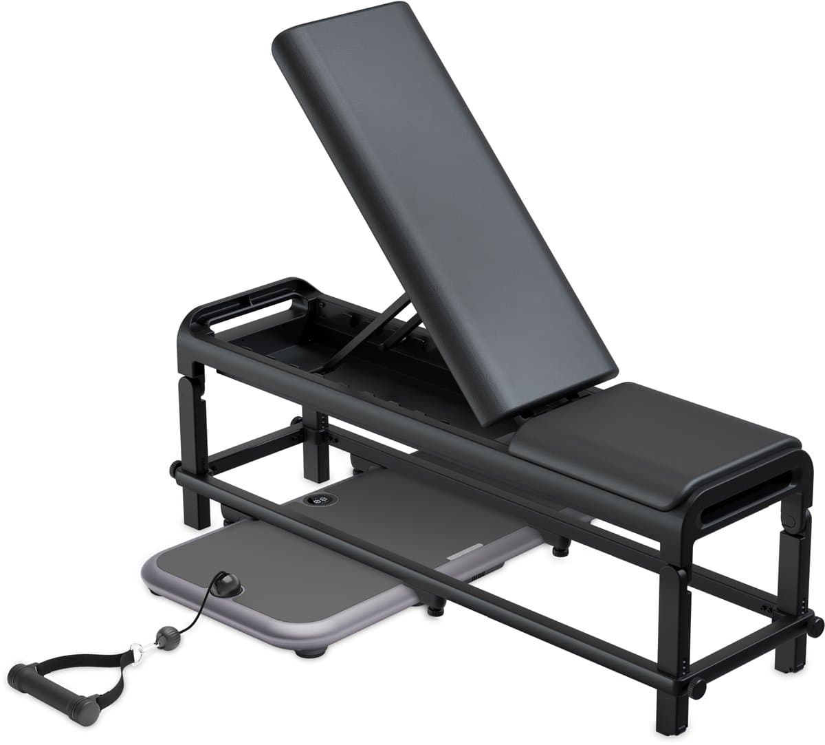 Flow Fitness DSG200i Krachtstation met Fitnessbank - Smart Home Gym - Digitale Weerstand tot 90 kg - Complete Homegym Set - Inclusief Gratis Trainingsapp