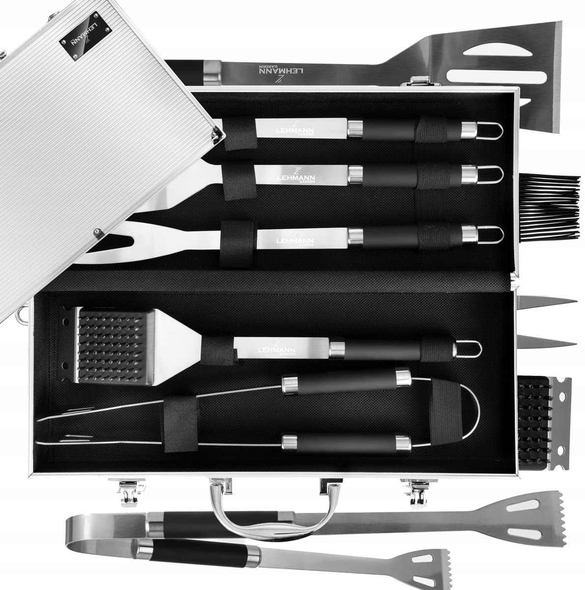 XXL Grill Gereedschap Set met Koffer - Roestvrij Staal