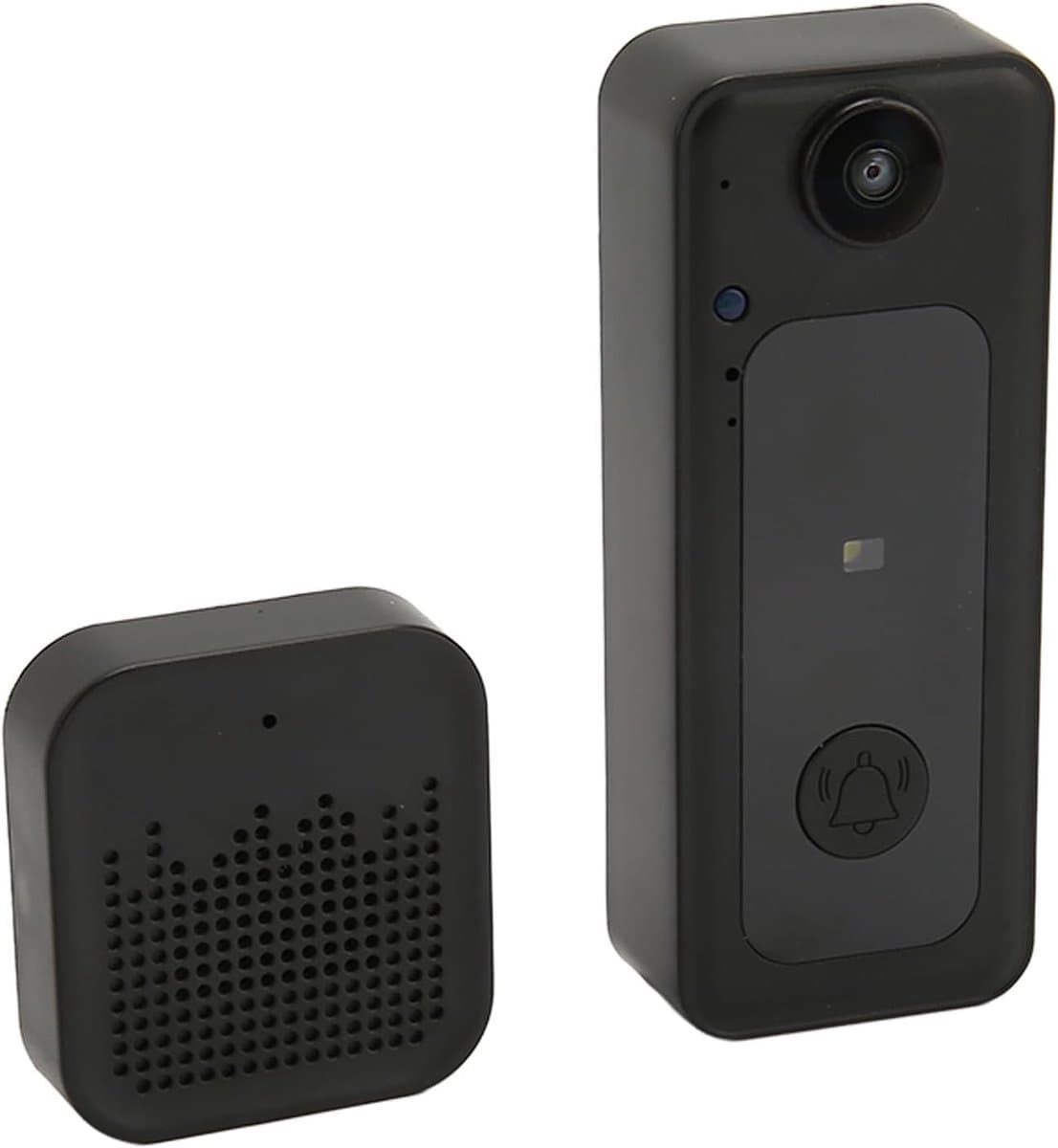 Draadloze Videodeurbel - Slimme Bel met Camera - Toezicht Thuis - Tweerichtingsspraakintercom - 13 x 8 x 6 cm - Wit