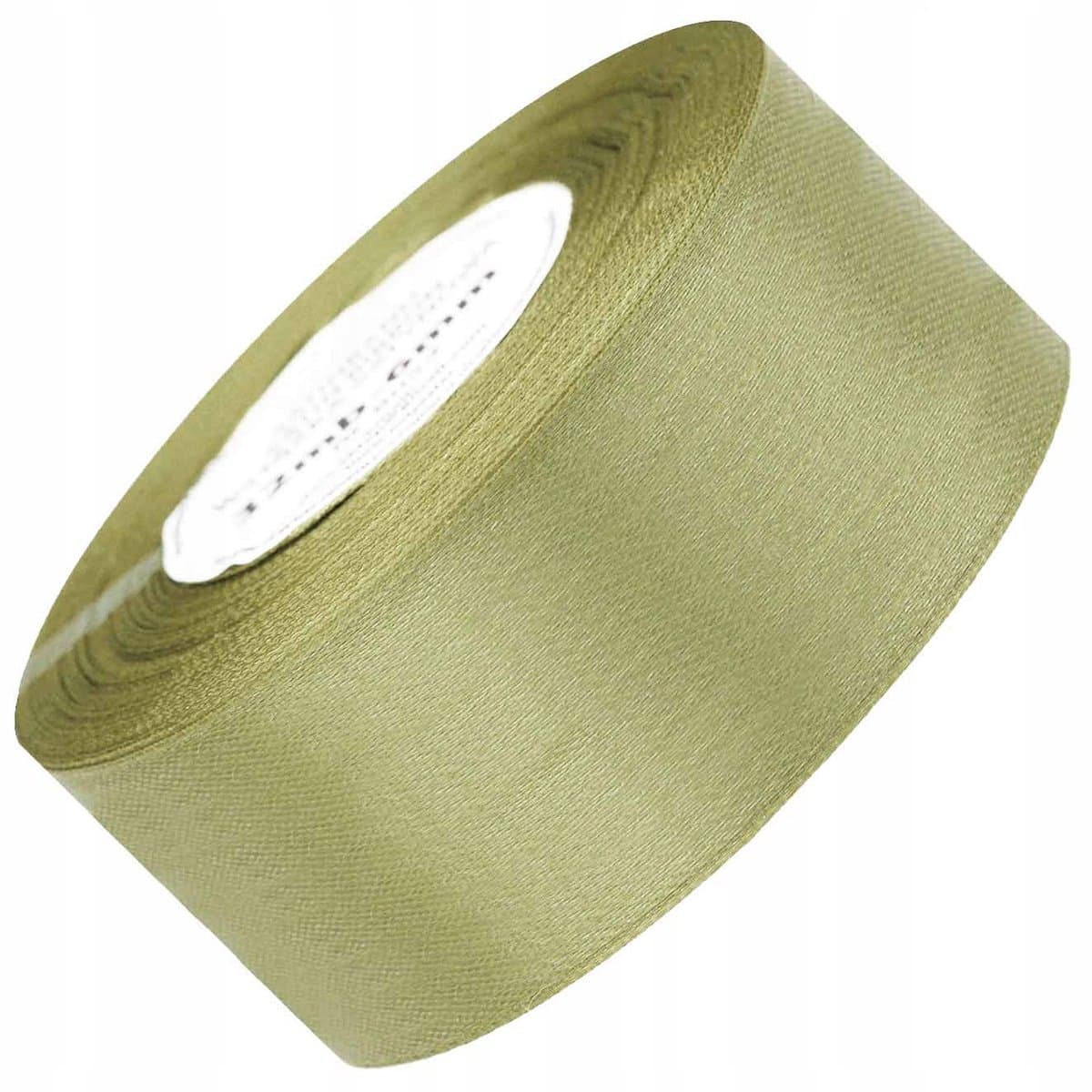 Khaki Satine Lint 50mm Breed - 32m Rol - Voor Knutselen & Naaien