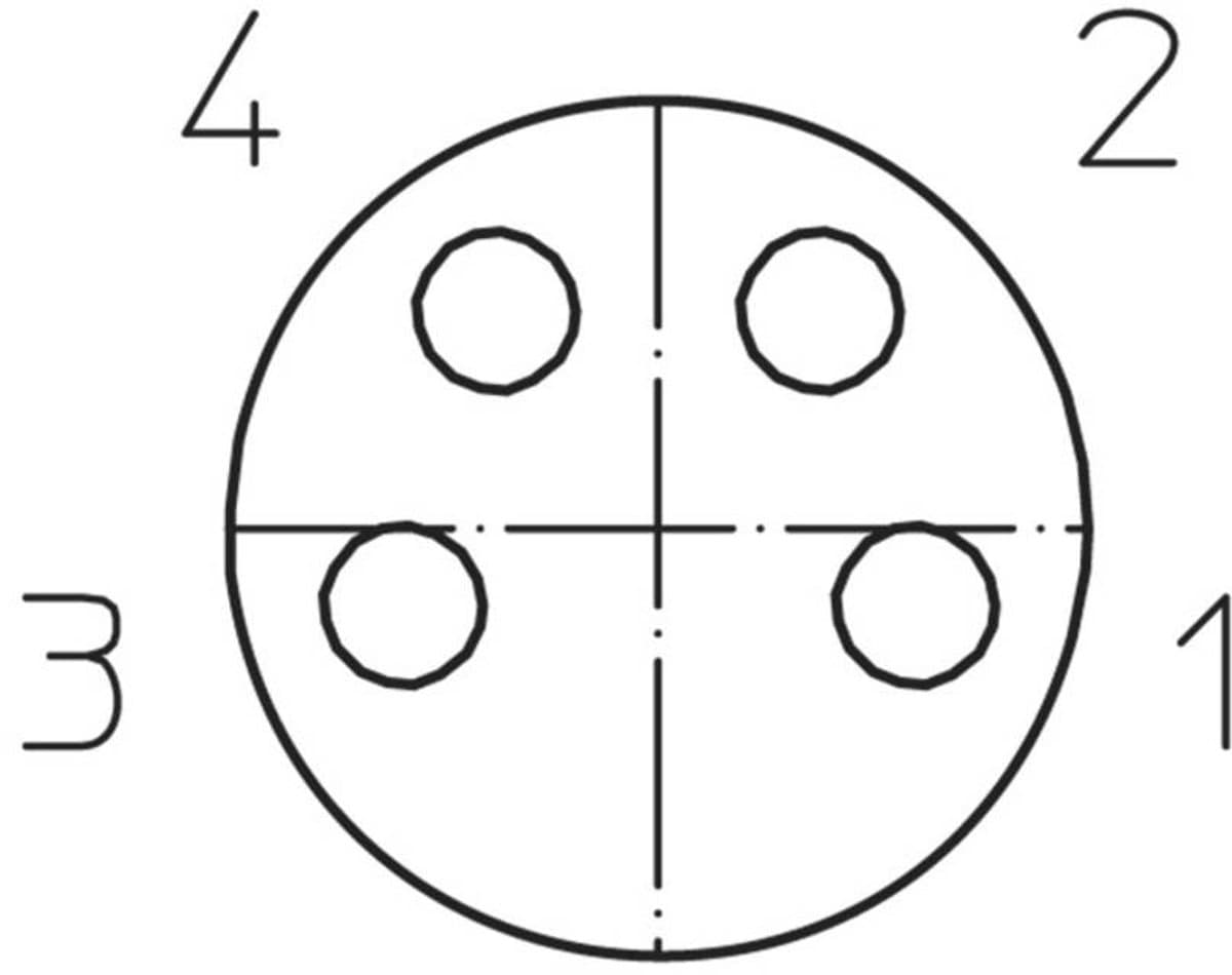 Lutronic 1050 Sensor/actuator connector, geassembleerd M8 Aantal polen (sensoren): 4 Koppeling, haaks 5.00 m 1 stuk(s)
